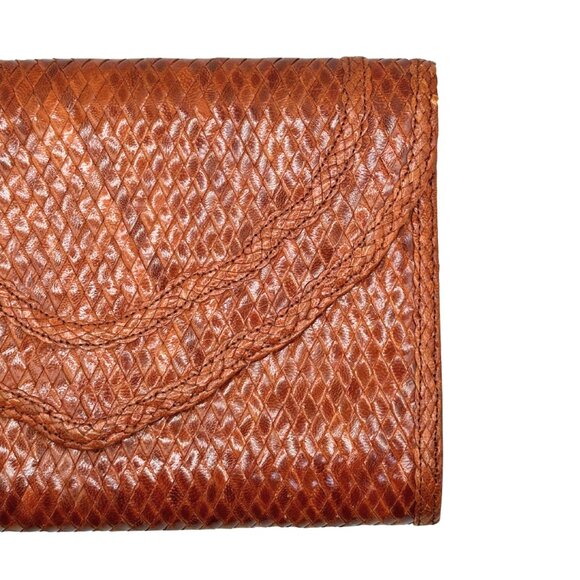 Yves Saint Laurent Vintage Woven Braided Leather Clutch - Picture 6 of 9